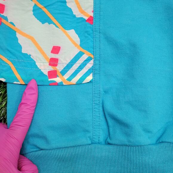 Vintage 80s NIKE Sweatshirt Womens Medium 22x22 Boxy Blue - Picture 5 of 16